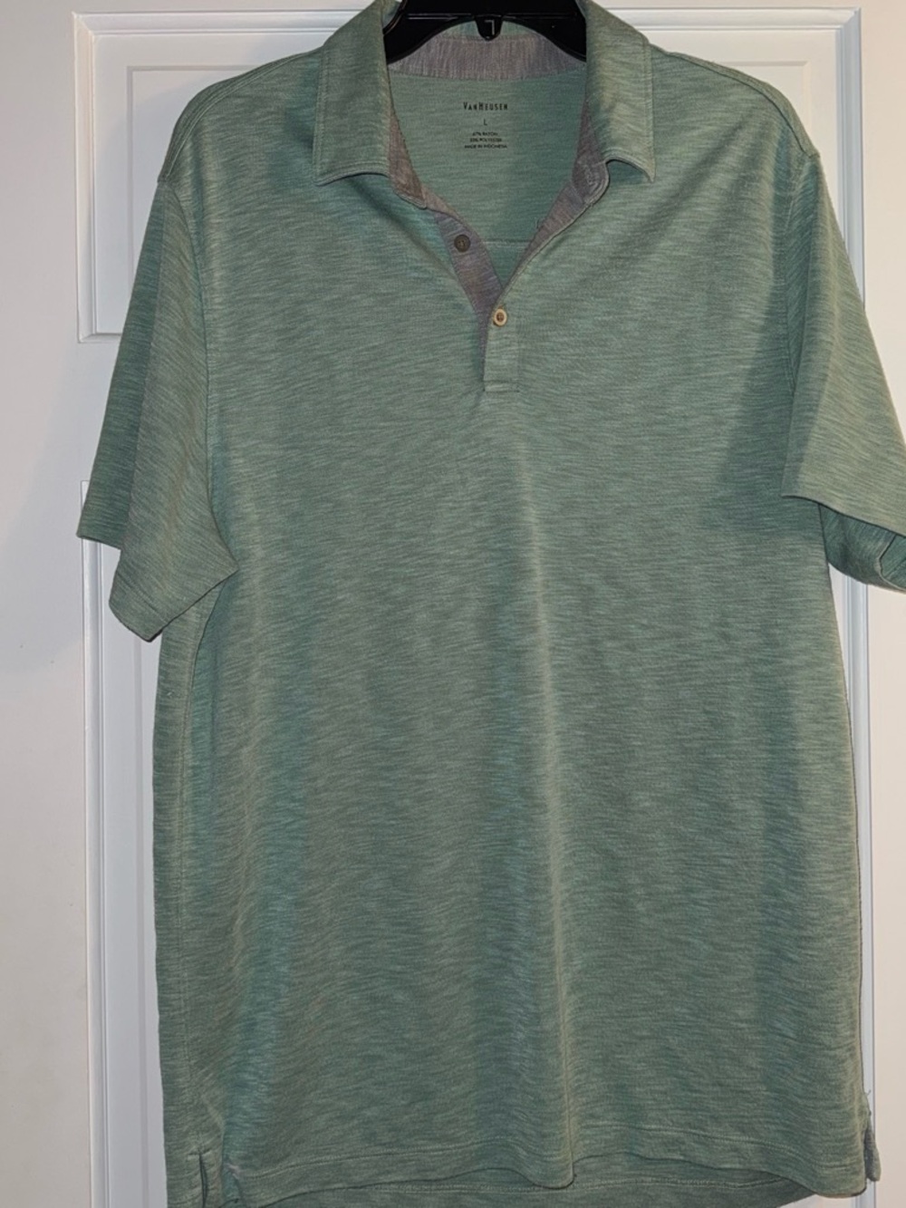 Van Heusen Light Green Short-Sleeve Polo